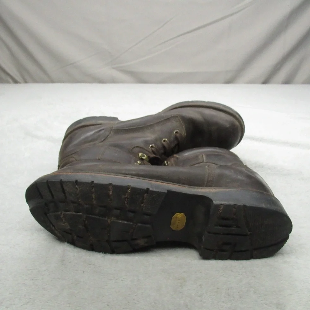 Chippewa Mens 13D Work Boots Brwn Leather Lace Up Classic Rugged Utility VTG USA